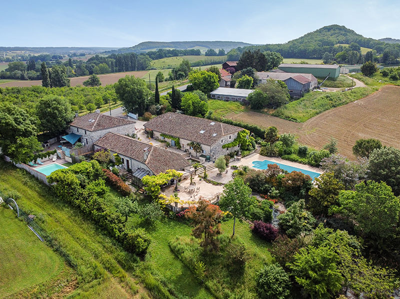 Grand Gite Groupe Tarn-et-Garonne 82 Vieux Mirou Gîtes, avec deux piscines