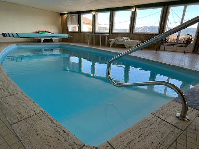 Grand Gite Groupe Vosges 88 Maison vue panoramique piscine intérieure 